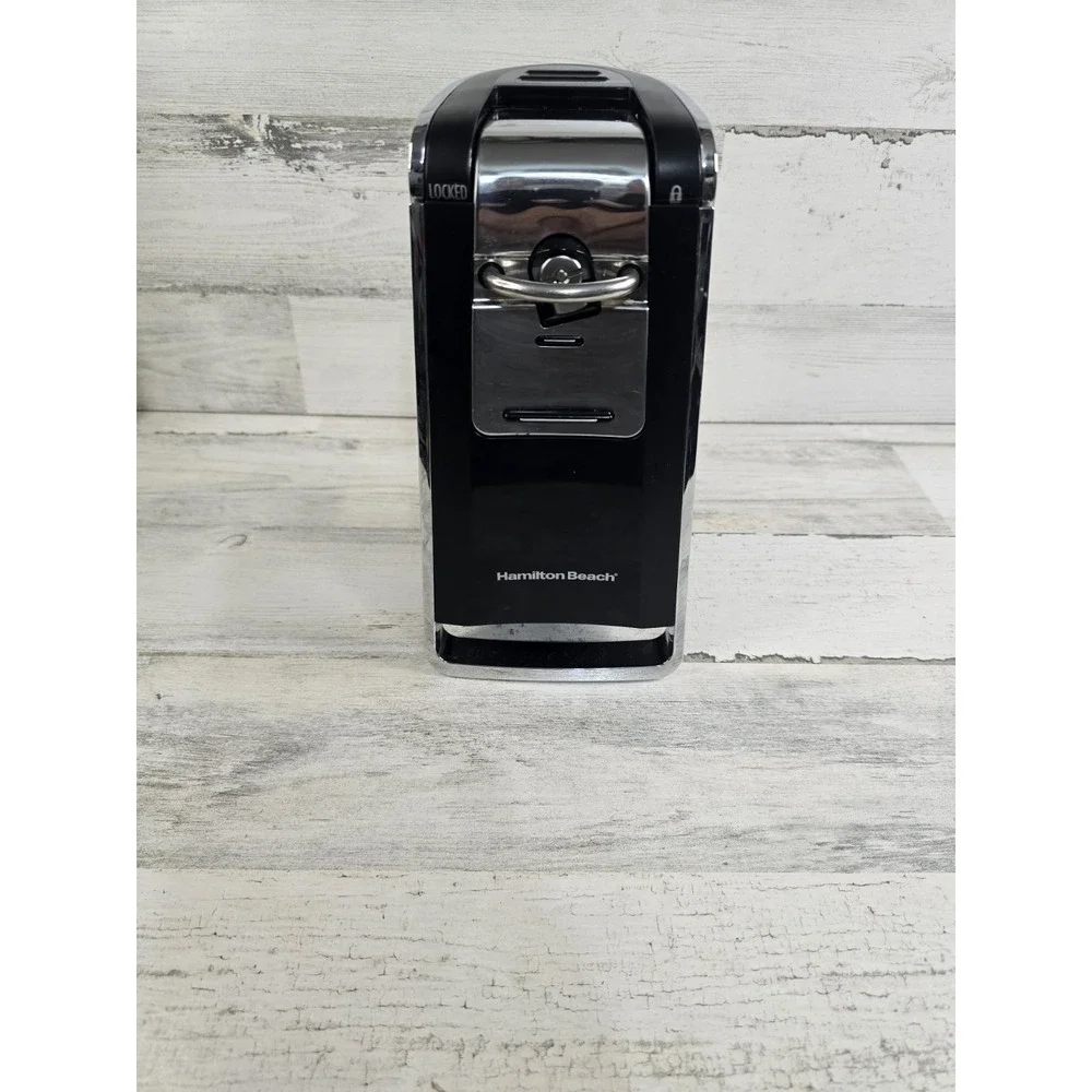 Hamilton Beach 76606Z Electric Can Opener Black Chrome with Knife Sharpener